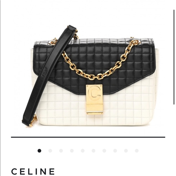 Celine Handbags - NWT CELINE Bag Quilted Bicolor Leather Medium, never used, black & white